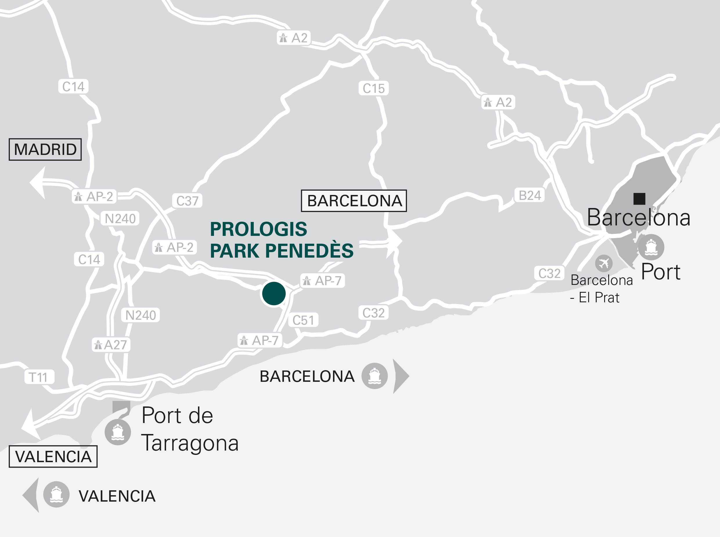 Map Prologis Park Penedès