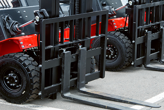 New red forklifts New red forklifts