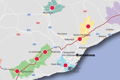 Map of Barcelona, Spain This is a map of Barcelona, Spain