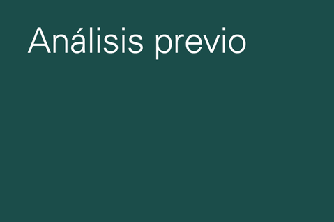 Analisis previo Analisis previo