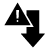Icono de reducción de riesgo en negro