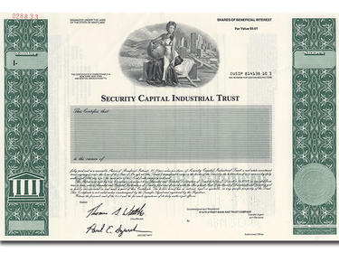 Prologis Timeline - 1994 Stock Certificate Prologis Timeline - 1994 Stock Certificate
